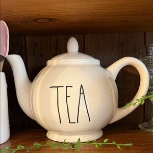 Rae Dunn Cream Ceramic Teapot